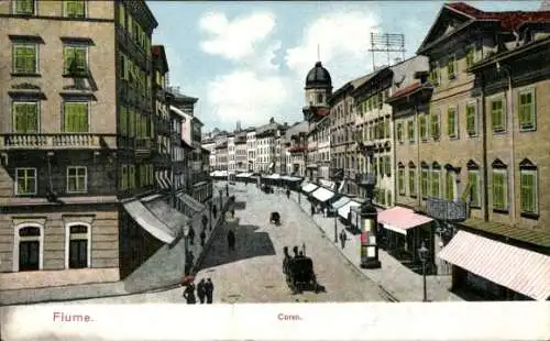 Ak Rijeka Fiume Kroatien, Corso