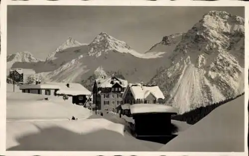 Ak Arosa Kanton Graubünden Schweiz, Schneebedeckte Berge, Hotel Alpensonne, Winterlandschaft