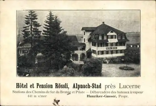 Ak Alpnachstad Alpnach Kt Obwalden Schweiz, Hotel et Pension Rössli