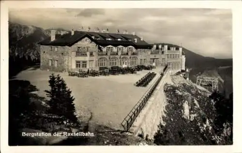 Ak Reichenau an der Rax Niederösterreich, Raxalpe, Bergstation der Raxseilbahn