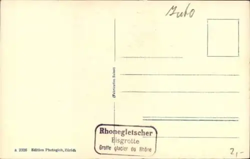 Ak Rhonegletscher, Furkastraße, Busse, Gletscherzunge