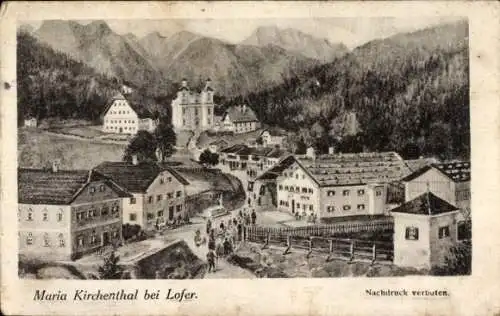 Künstler Ak Sankt Martin bei Lofer in Salzburg, Wallfahrtskirche Maria Kirchental