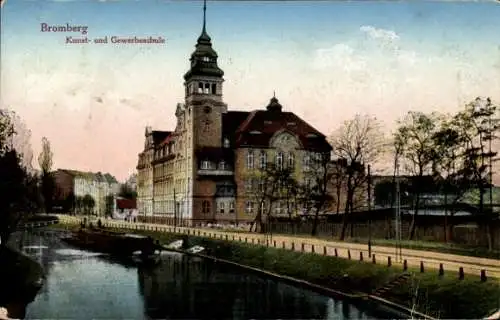 Ak Bydgoszcz Bromberg Westpreußen, Kunst und Gewerbeschule