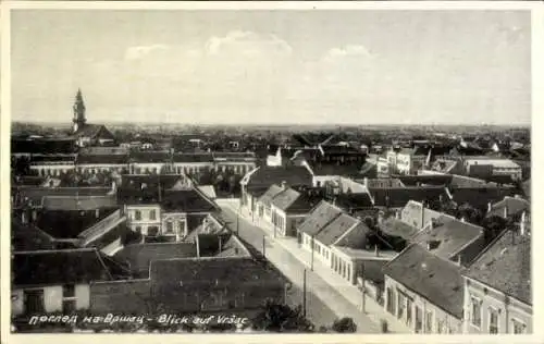 Ak Vršac Serbien, Aussicht auf eine Stadt, historische Architektur, Kirchturm