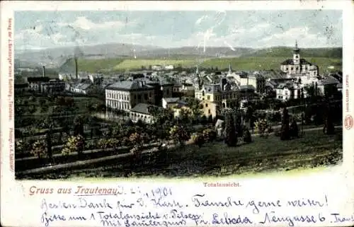 Ak Trutnov Trautenau Riesengebirge Region Königgrätz, Totalansicht, Stadtansicht, Verlag der J...