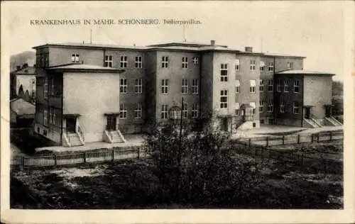 Ak Šumperk Mährisch Schönberg Region Olmütz, Krankenhaus, Isolierpavillon