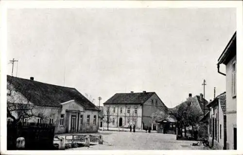 Ak Strašice Straschitz Region Pilsen, Jagdschloss Drei Röhren, Tři trubky, Schwarz-Weiß-Landsc...