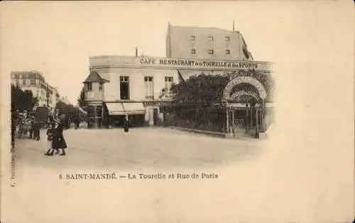 CPA Saint-Mandé Val de Marne, La Tourelle et Rue de Paris