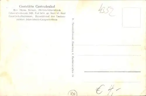 Ak Scherlebeck Herten Ruhrgebiet, Gaststätte Gertrudenhof, Innenansicht
