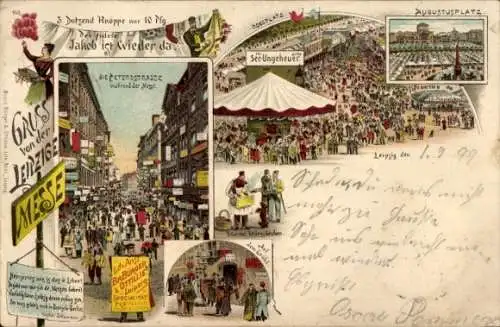 Litho Leipzig in Sachsen, Messe, Augustusplatz, Rossplatz