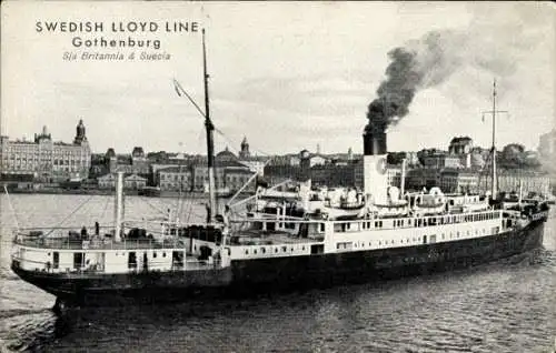 Ak Göteborg, Dampfer, Swedish Lloyd Line, SS Britannia & Suecia