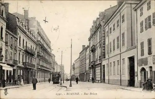 Ak Roanne Loire, Stadtansicht, Rue Brison