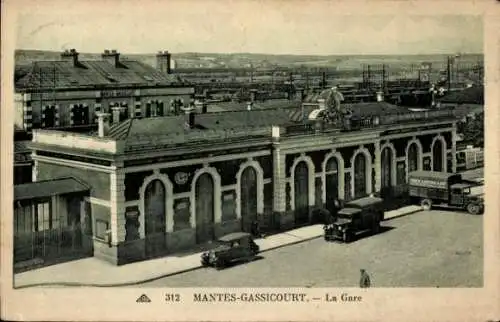 Ak Mantes Gassicourt Yvelines, Bahnhof