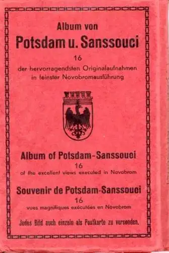 12 alte Ansichtskarten Potsdam im Umschlag, diverse Ansichten