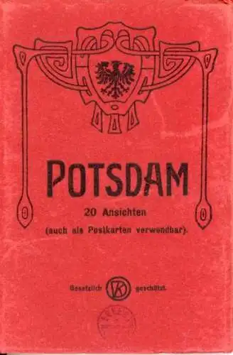 20 alte Ansichtskarten Potsdam im Umschlag, diverse Ansichten