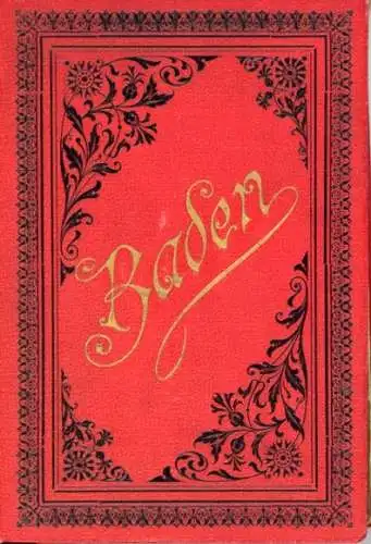 12 Kabinettfotos Baden in Niederösterreich im Umschlag um 1890