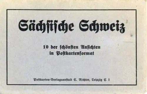 10 alte Ansichtskarten Sächsische Schweiz, diverse Ansichten