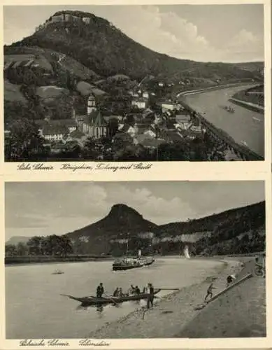 10 alte Ansichtskarten Sächsische Schweiz, diverse Ansichten