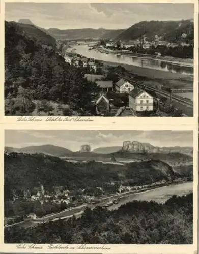 10 alte Ansichtskarten Sächsische Schweiz, diverse Ansichten