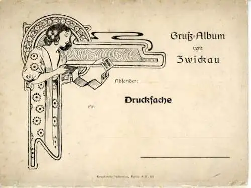 Leporello Ak Zwickau Sachsen, Gruss Album, verschiedene Ansichten