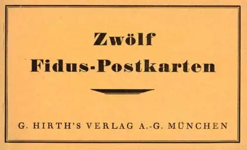 Set von 12 Künstler Ak Fidus im Umschlag, Jugend Postkarten zum Heraustrennen