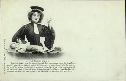 Set von 15 Ak Femme Avocat