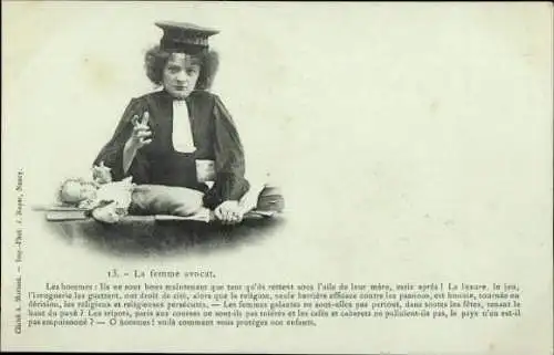 Set von 15 Ak Femme Avocat