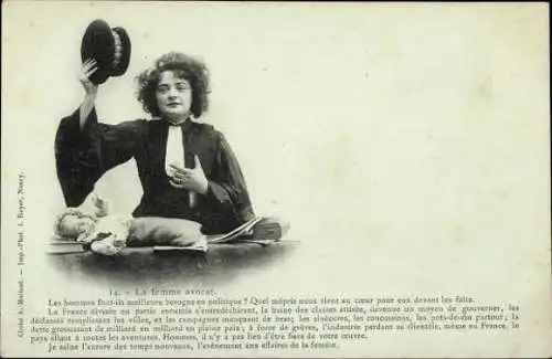 Set von 15 Ak Femme Avocat