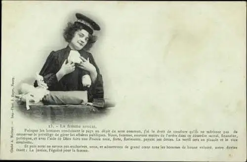 Set von 15 Ak Femme Avocat