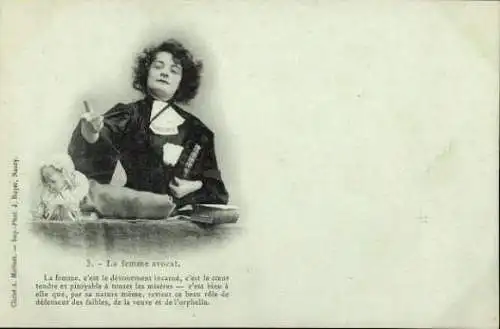 Set von 15 Ak Femme Avocat