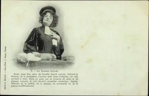 Set von 15 Ak Femme Avocat