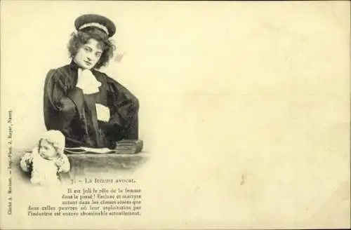 Set von 15 Ak Femme Avocat