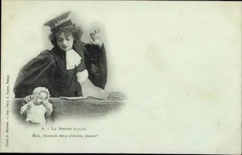 Set von 15 Ak Femme Avocat