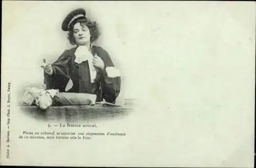 Set von 15 Ak Femme Avocat