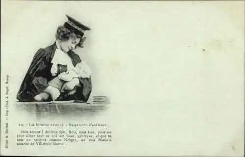 Set von 15 Ak Femme Avocat