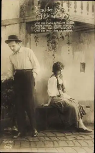 Set von 6 Ak Liebe, Und der Hans schleicht umher