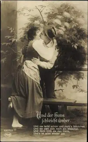 Set von 6 Ak Liebe, Und der Hans schleicht umher