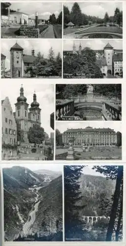 Set von 19 Ak Freiburg, Hinterzarten, Triberg, Villingen, Schwarzwald