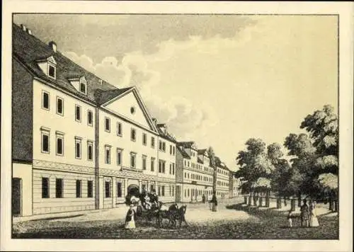 Set von 12 Ak im Umschlag, Weimar, Goethe, Schiller