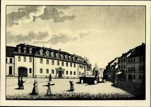 Set von 12 Ak im Umschlag, Weimar, Goethe, Schiller