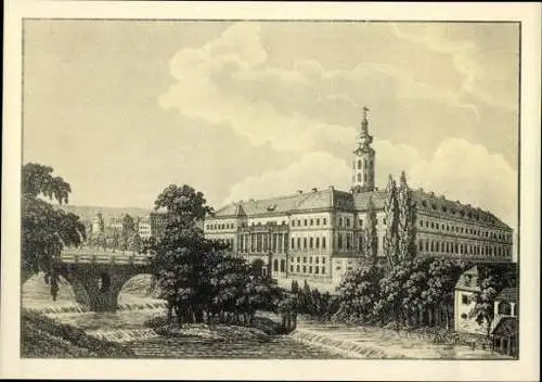 Set von 12 Ak im Umschlag, Weimar, Goethe, Schiller