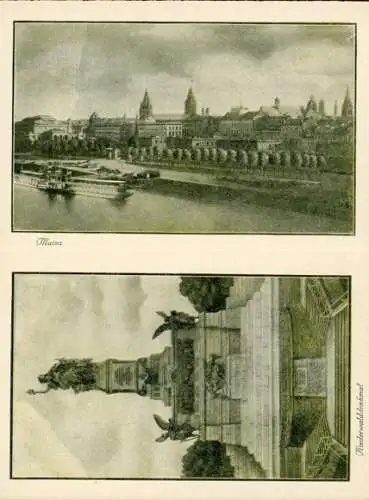 Set von 20 Ak im Umschlag, Der Rhein von Mainz bis Köln