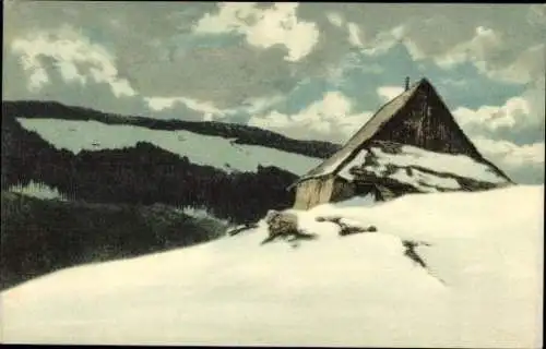 Set von 10 Ak im Umschlag, Friedrich Iwan, Riesengebirge Serie 2