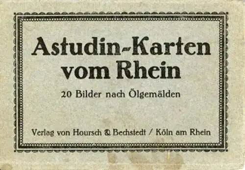 Set von 20 Ak im Umschlag, Astudin Karten vom Rhein