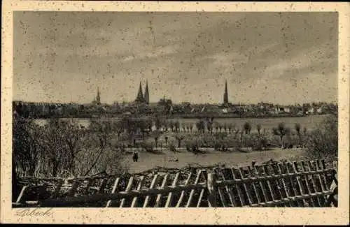 Set von 12 Ak im Umschlag, Lübeck, diverse Ansichten