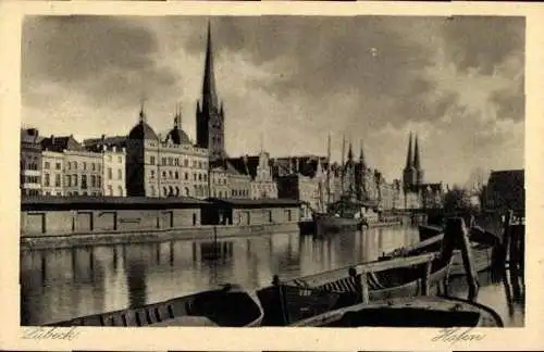 Set von 12 Ak im Umschlag, Lübeck, diverse Ansichten