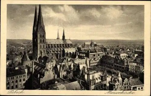 Set von 12 Ak im Umschlag, Lübeck, diverse Ansichten