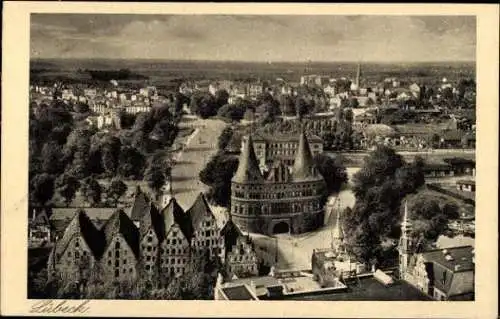 Set von 12 Ak im Umschlag, Lübeck, diverse Ansichten