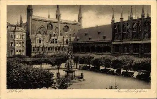 Set von 12 Ak im Umschlag, Lübeck, diverse Ansichten