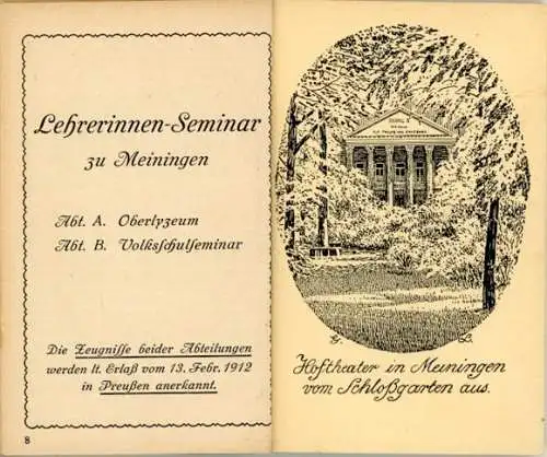 Kleiner Führer durch Meiningen mit 12 Künstler Ak von Georg Litte